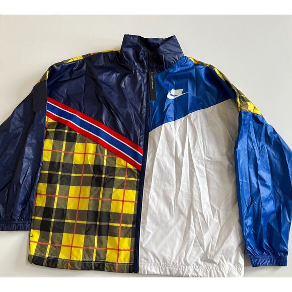 Nike Women's Sportswear Multicolor Plaid Woven Jacket BV4737 492 Size S NWT - Picture 7 of 8